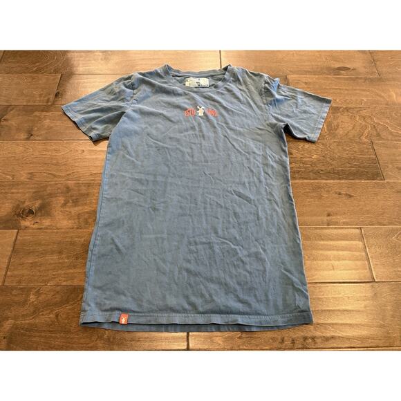 Dutch Bros Coffee Mens Blue Guaranteed To Satisfactory Short Sleeve T-Shirt M - Picture 2 of 8